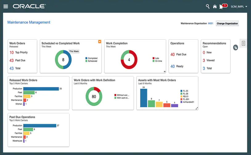 screenshot of Oracle Fusion Cloud SCM
